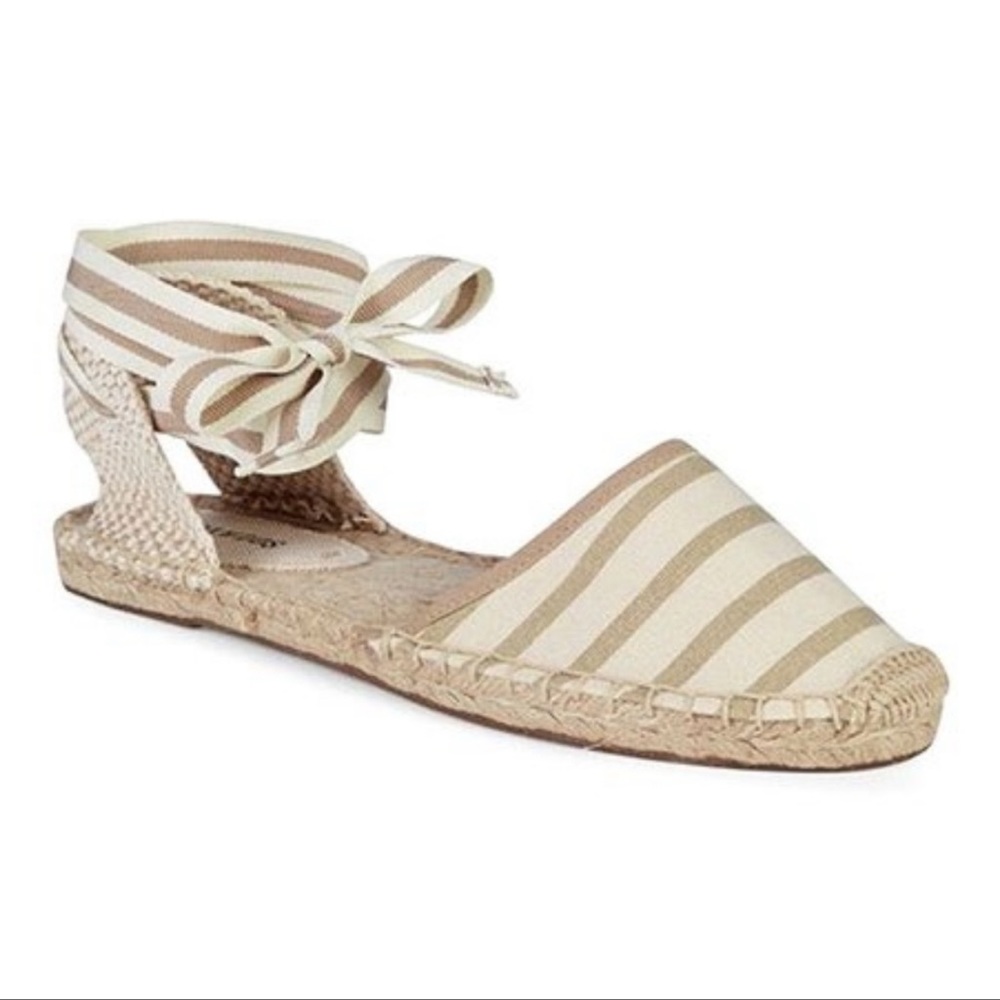 Women’s Soludos Espadrille Classic Stripe Lace Up Sandals